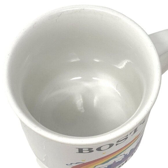 Boston My Kind of Town Rainbow Over Cityscape Skyline Vintage Coffee Mug - Picture 3 of 5